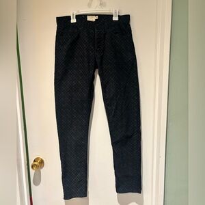 CLUB MONACO Mens 29/30 (30 x 29) Connor Modern Slim Chino Pants Black Medallion